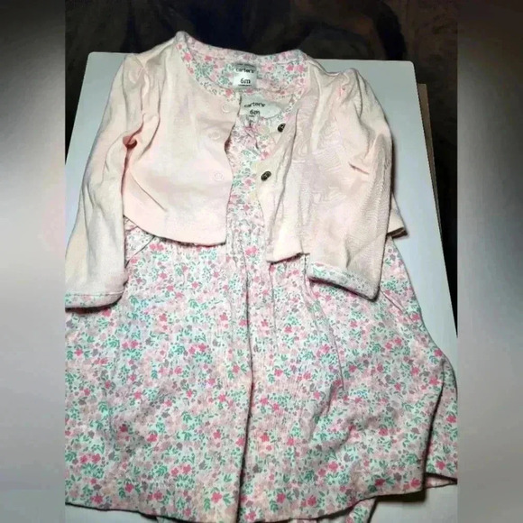 Carter's dress with jacket 6 months 100% cotton - Picture 1 of 8